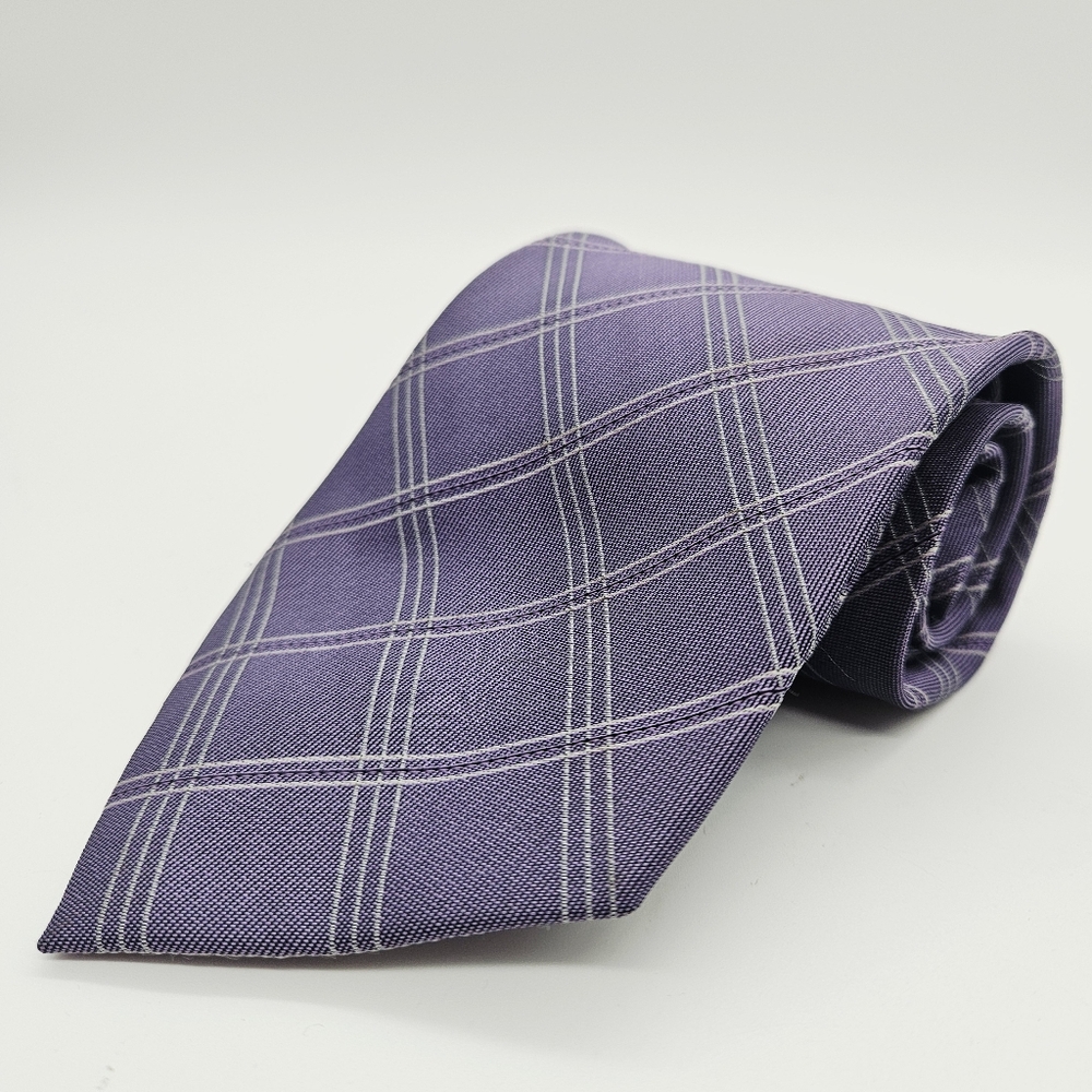CANALI | windowpane plaid neck tie
